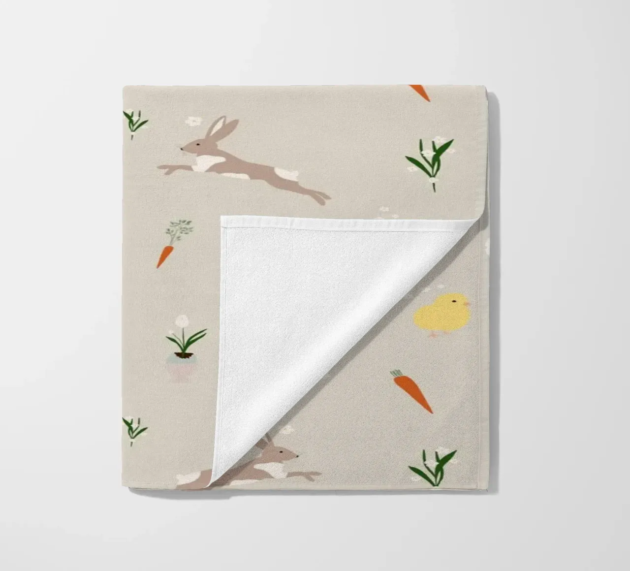 Pasqua Motivo Beige telo mare da Sophie Augustin Illustration