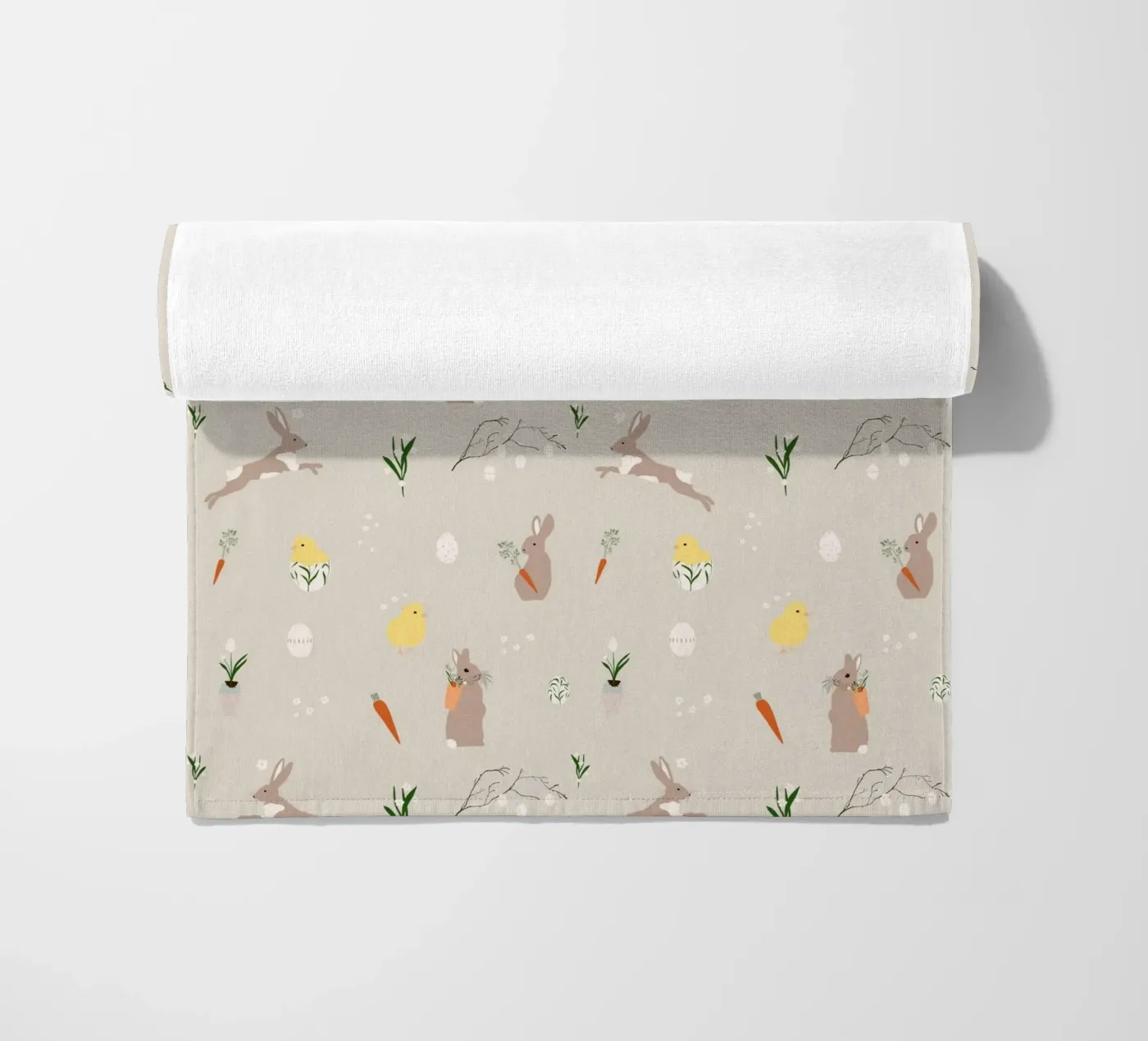 Pasqua Motivo Beige telo mare da Sophie Augustin Illustration