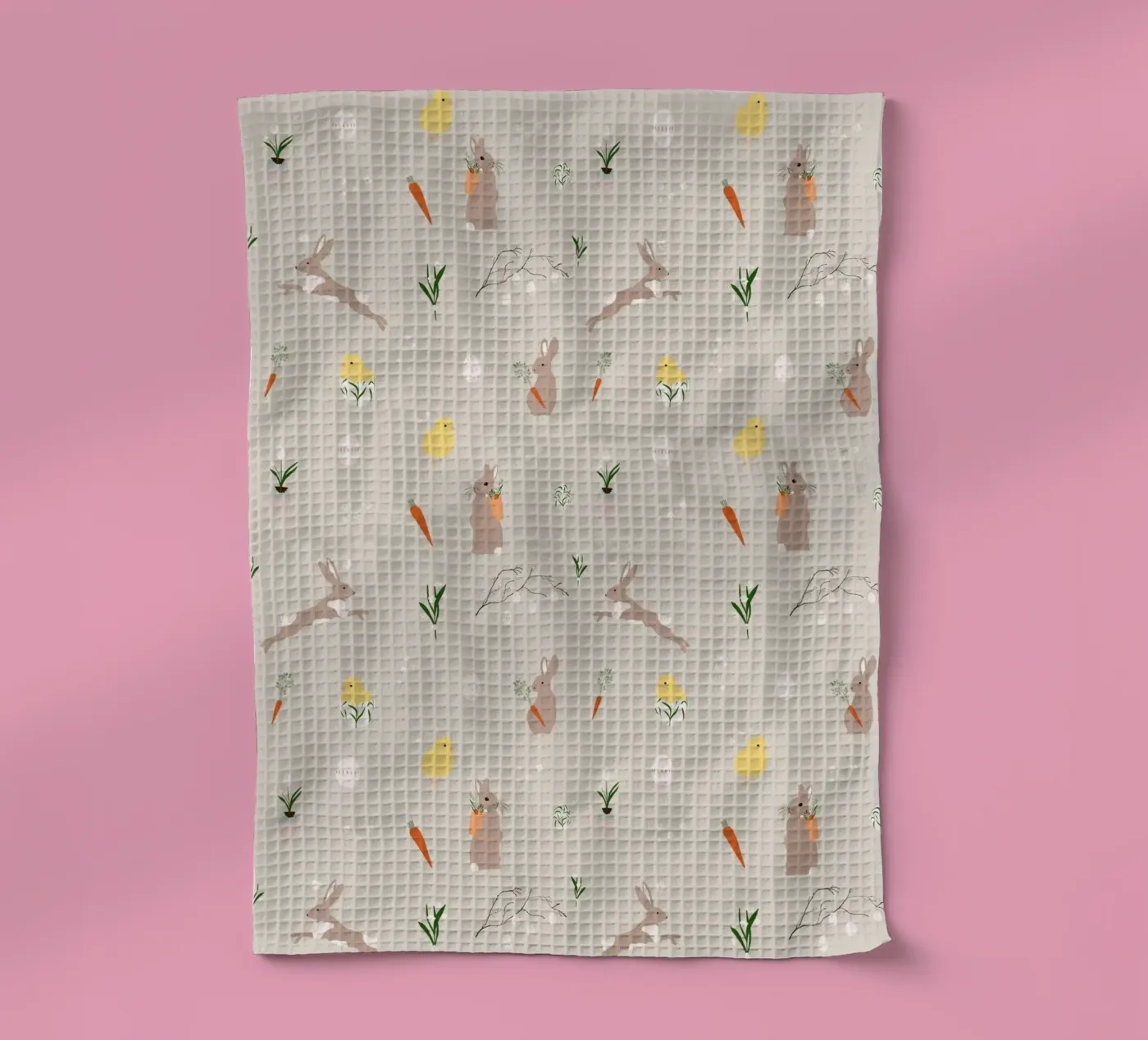 Ostern Muster Beige Geschirrtuch von Sophie Augustin Illustration