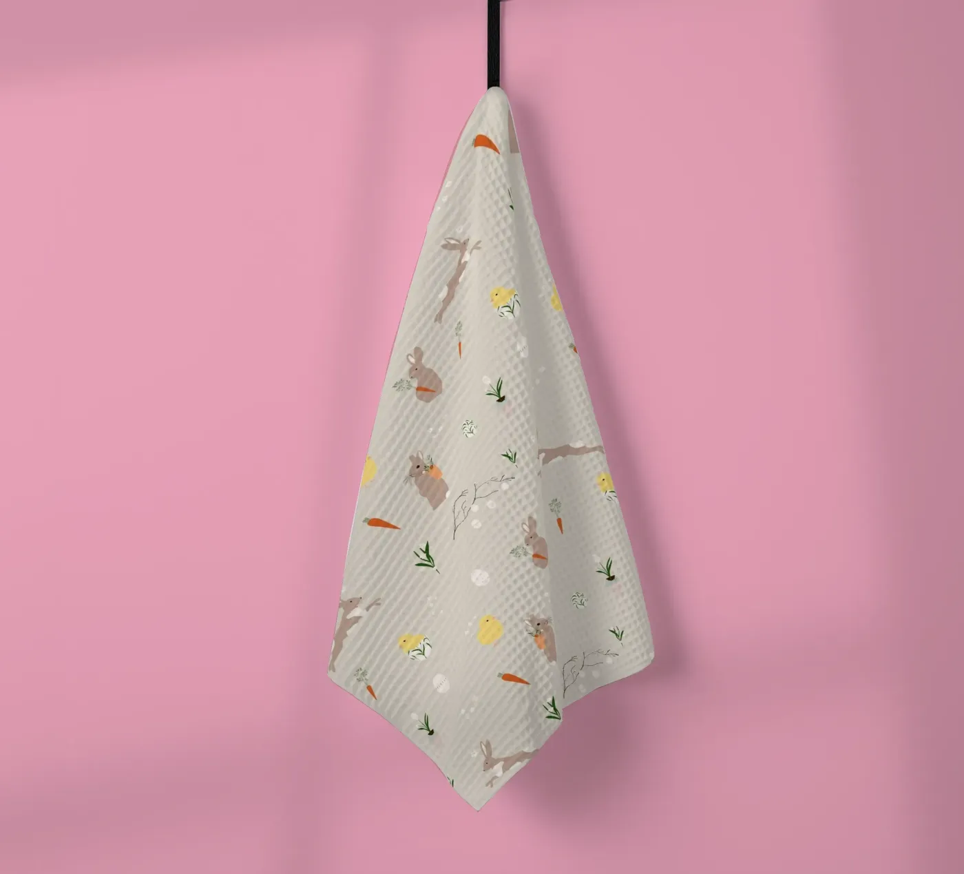 Ostern Muster Beige Geschirrtuch von Sophie Augustin Illustration