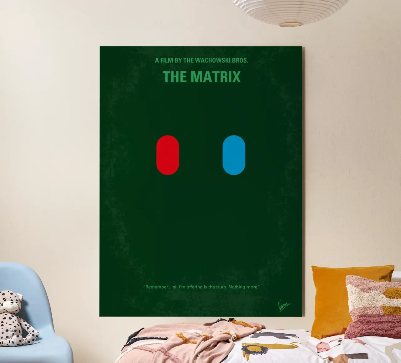 No117 My MATRIX minimal movie poster alluminio dibond da Chungkong