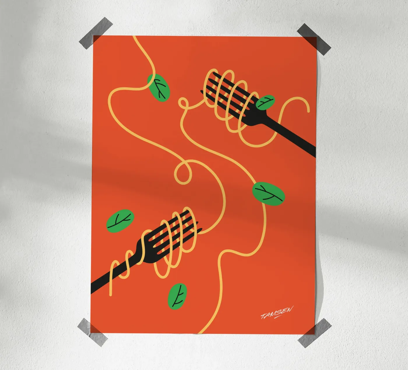 Spaghetti Poster von Tamsen Design