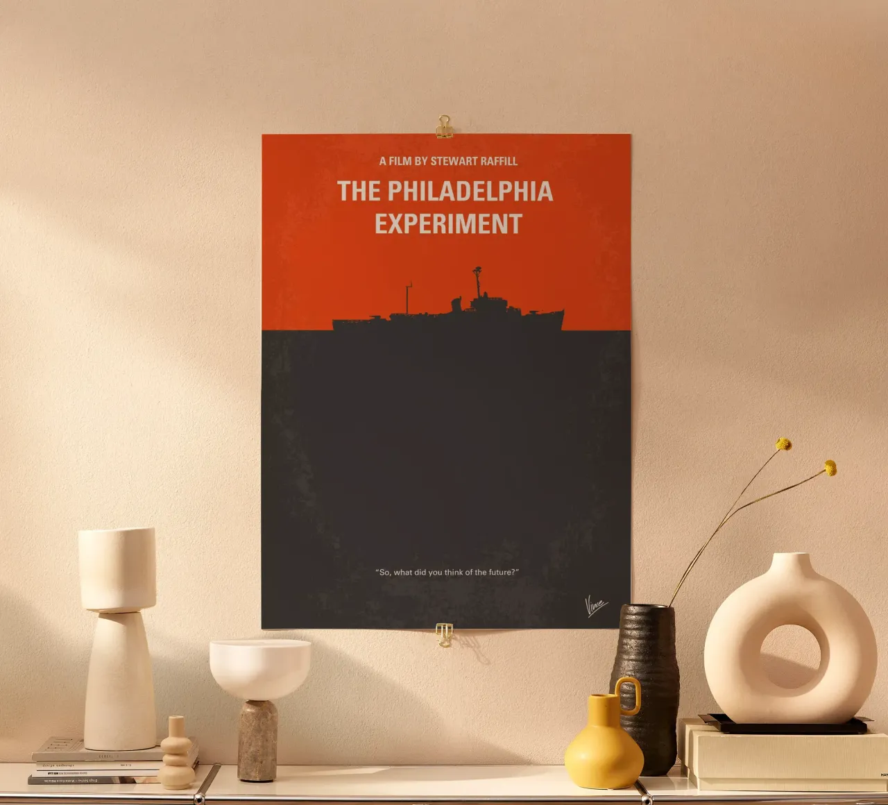 No126 My The Philadelphia Experiment minimal movie poster carta hahnemühle da Chungkong