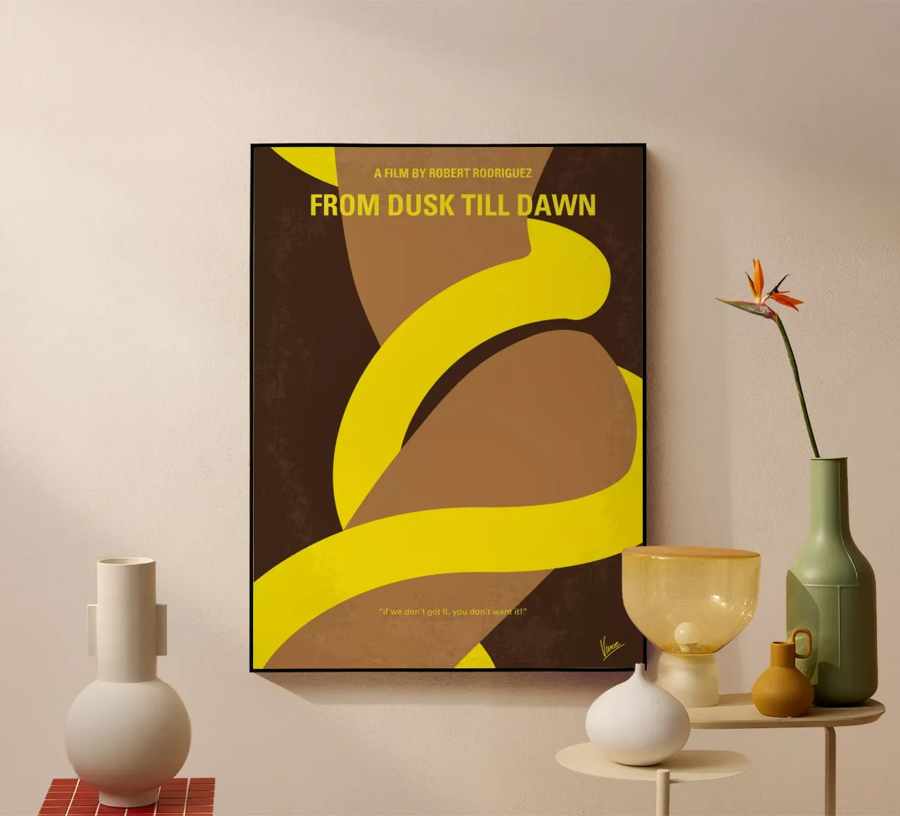 No127 My FROM DUSK TILL DAWN minimal movie poster plexiglass da Chungkong