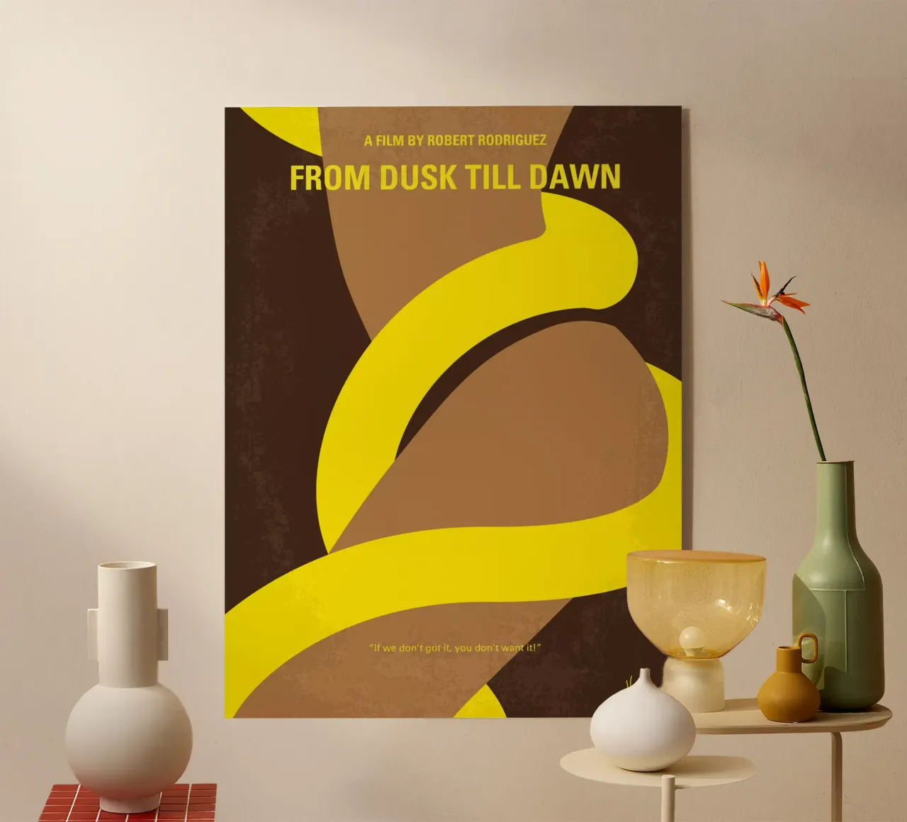 No127 My FROM DUSK TILL DAWN minimal movie poster plexiglass da Chungkong