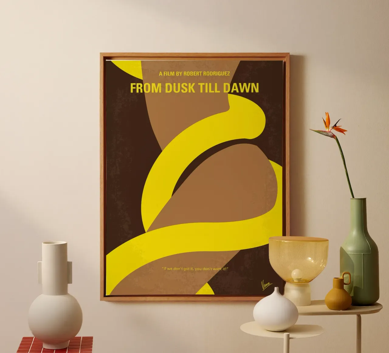 No127 My FROM DUSK TILL DAWN minimal movie poster tela da Chungkong