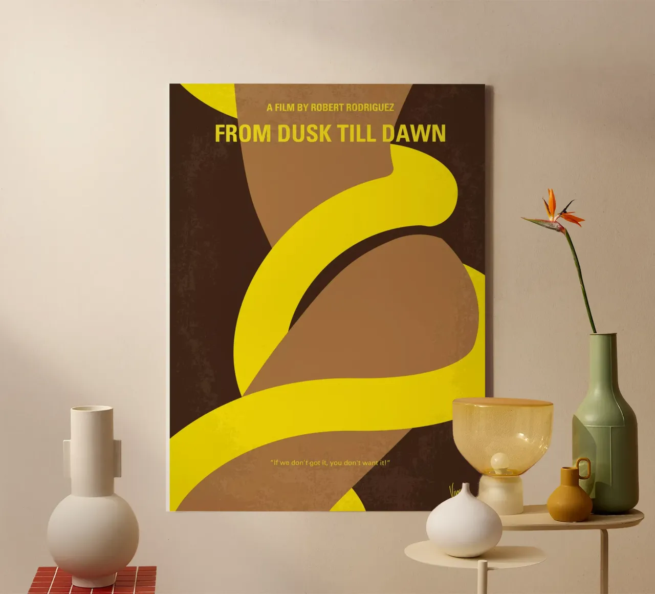 No127 My FROM DUSK TILL DAWN minimal movie poster tela da Chungkong