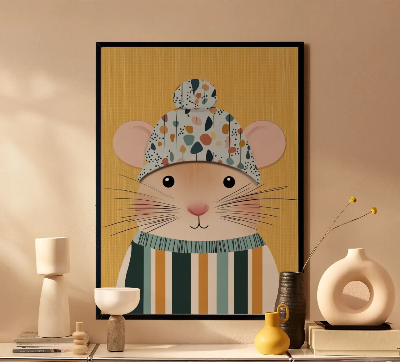Winter mouse poster by Dreamy Nursery