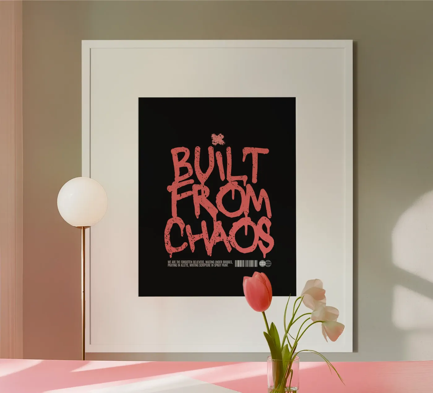 BUILT FROM CHAOS Poster von SMRT STUDIO