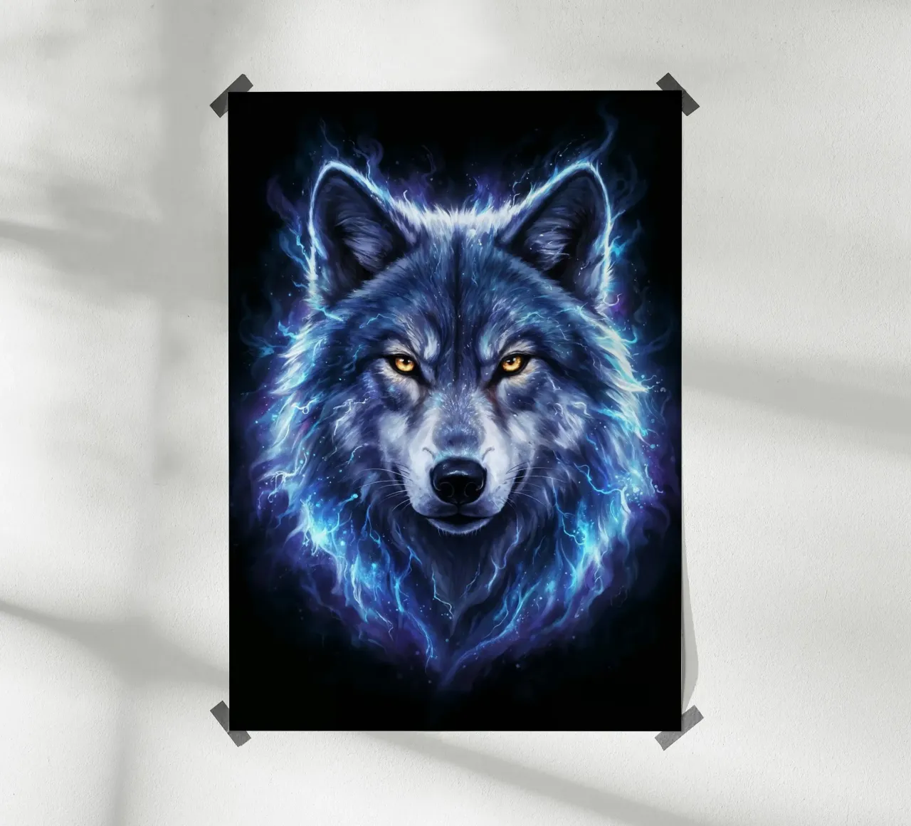 Electrical Wolf poster by LM2Kone III
