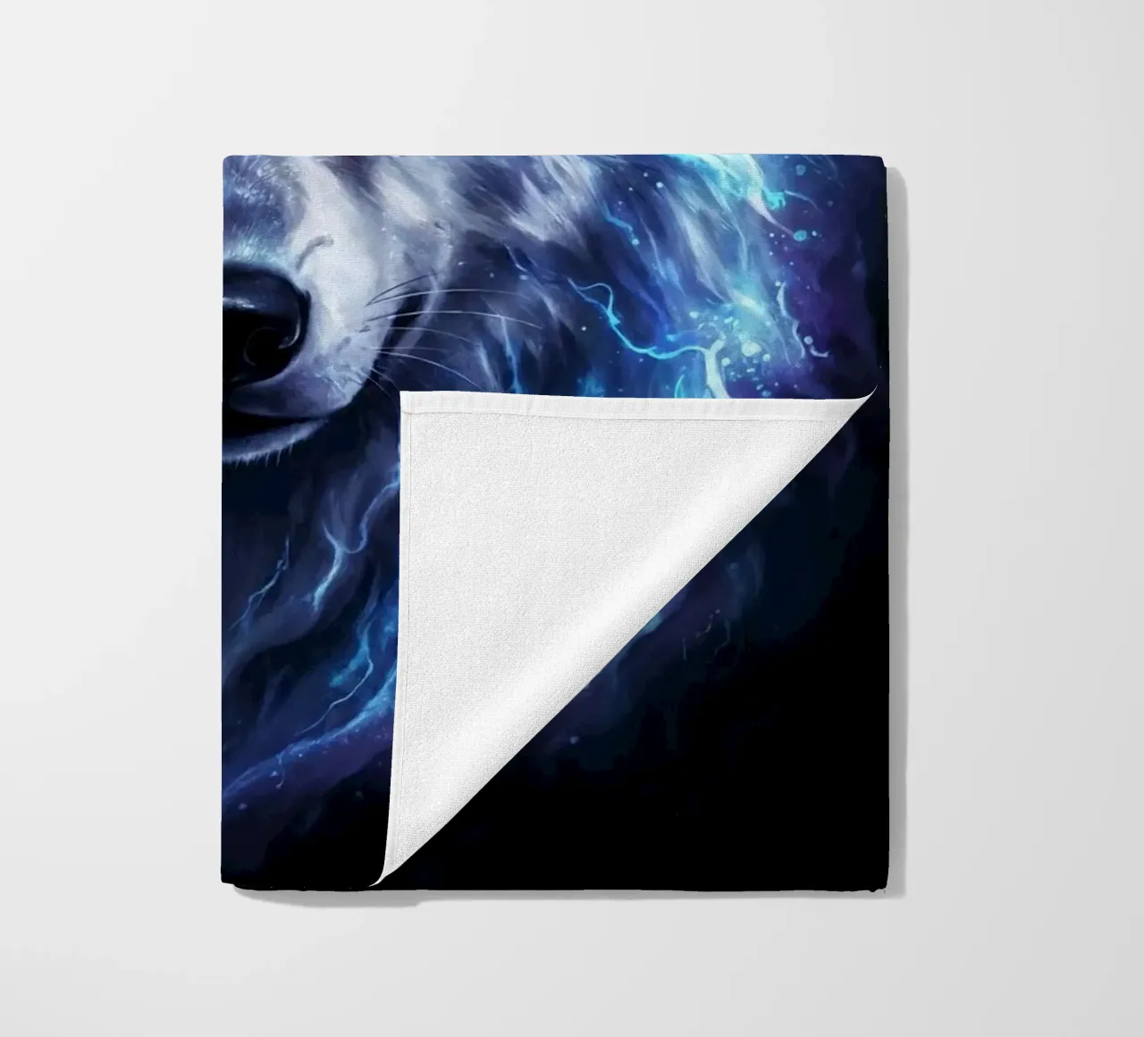 Electrical Wolf beach towel by LM2Kone III