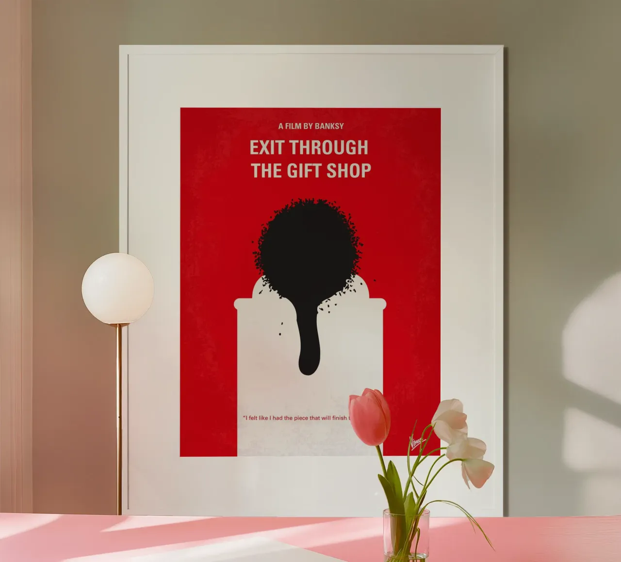 No130 My Exit Through the Gift Shop minimal movie poster poster con telaio in legno da Chungkong