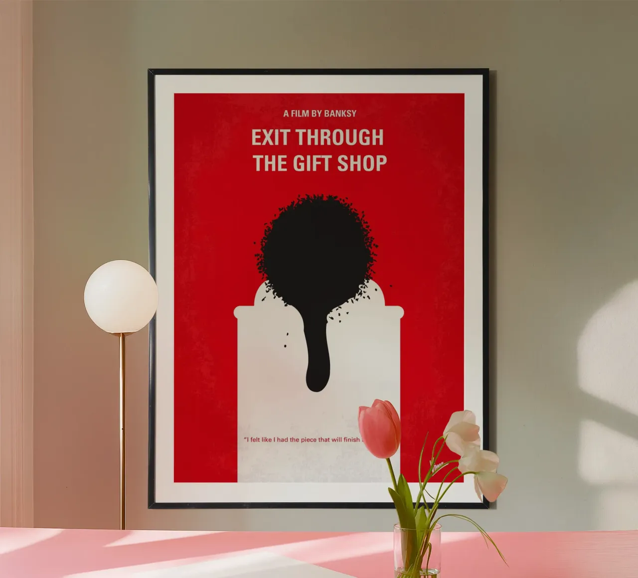 No130 My Exit Through the Gift Shop minimal movie poster poster con telaio in legno da Chungkong