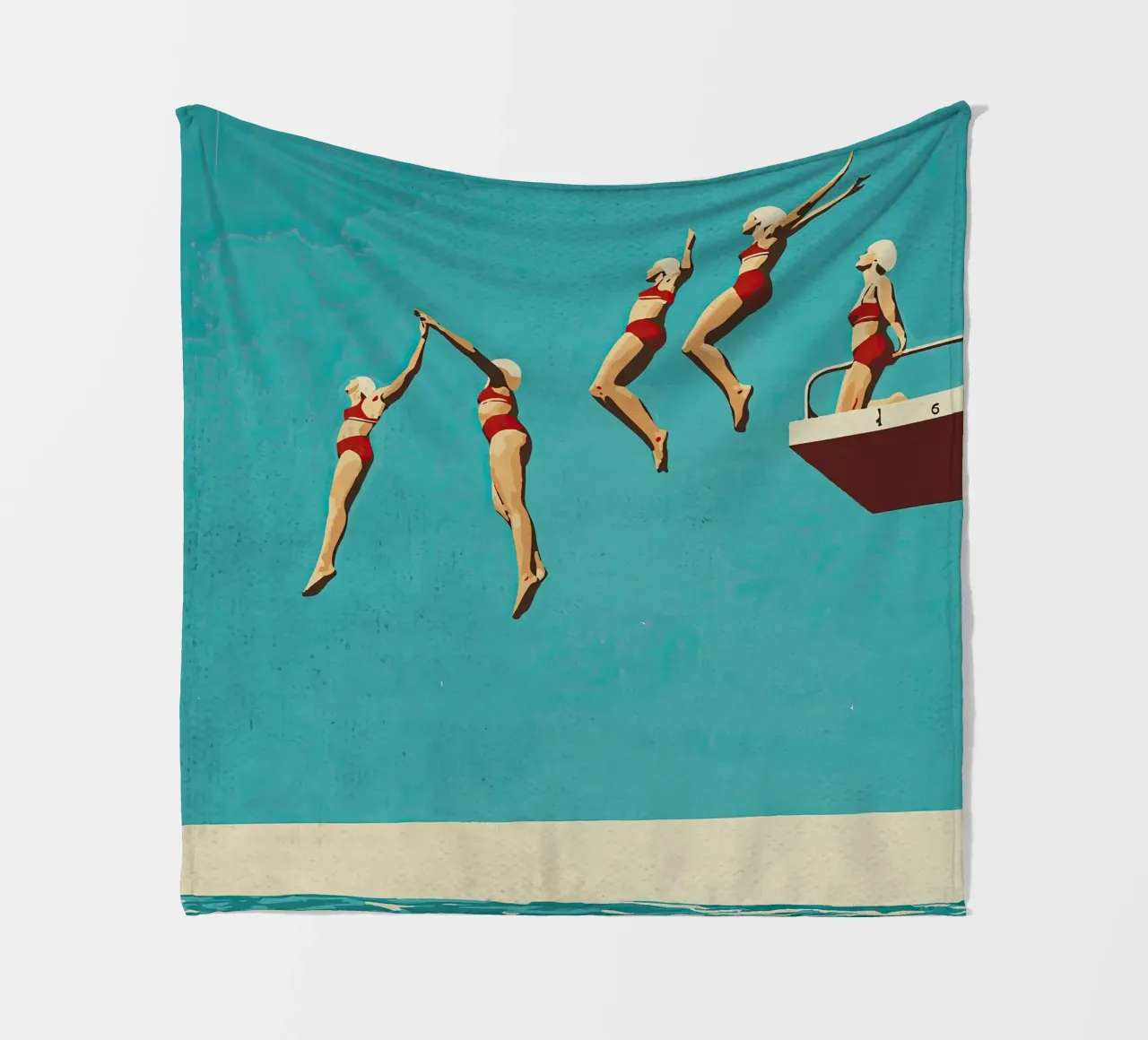 Sequential dive fleece blanket by medineprint