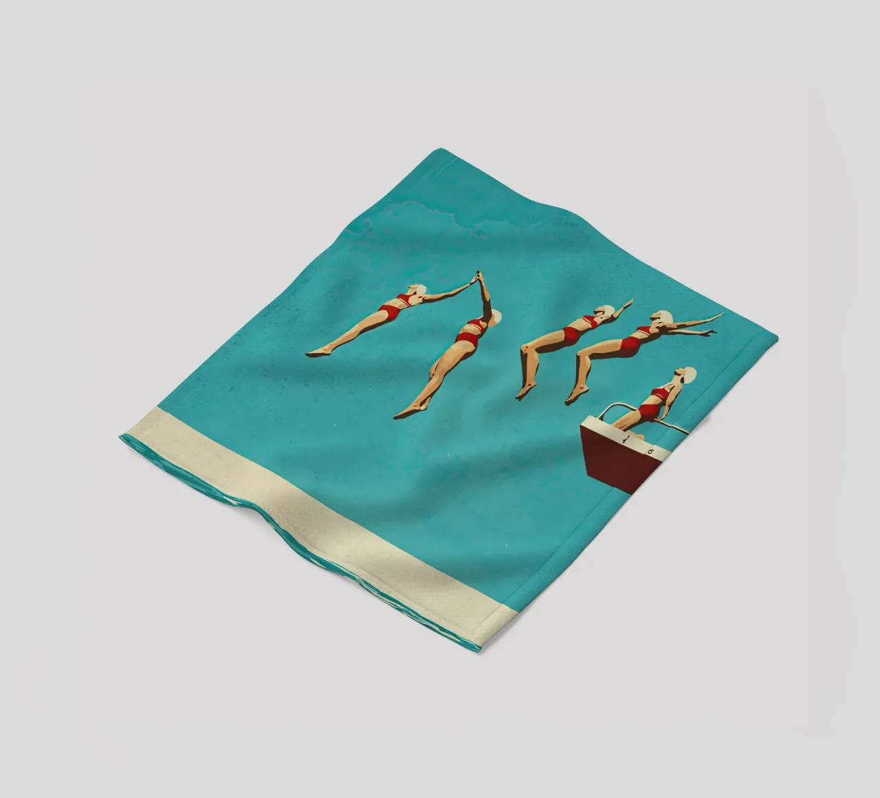 Sequential dive fleece blanket by medineprint