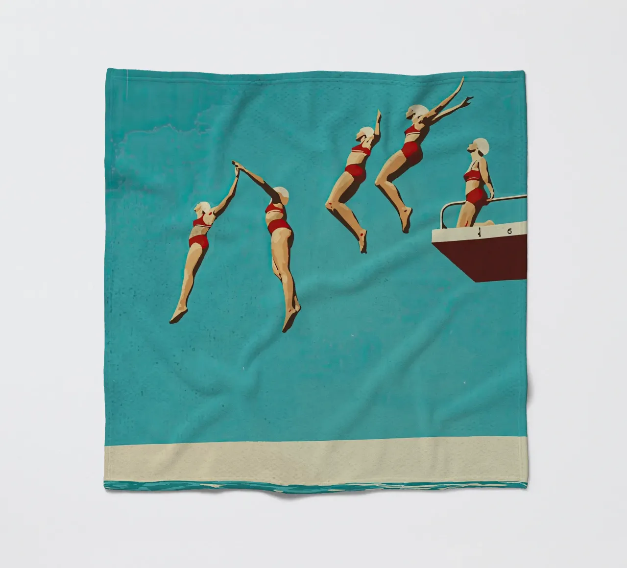 Sequential dive fleece blanket by medineprint