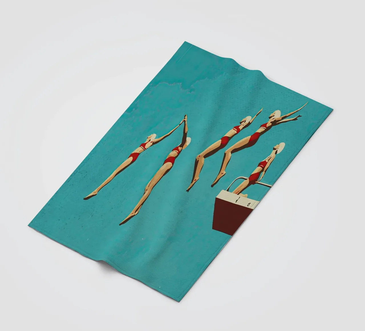 Sequential dive fleece blanket by medineprint