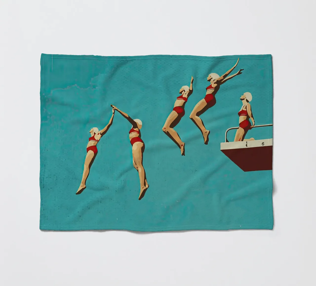 Sequential dive fleece blanket by medineprint