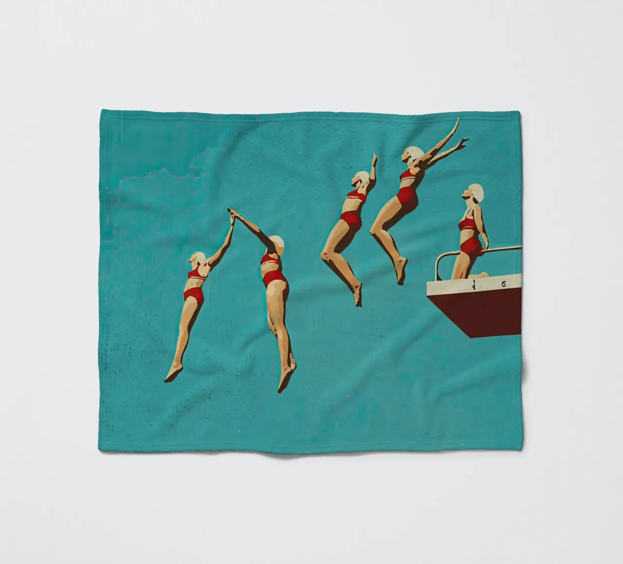 Sequential dive fleece blanket by medineprint