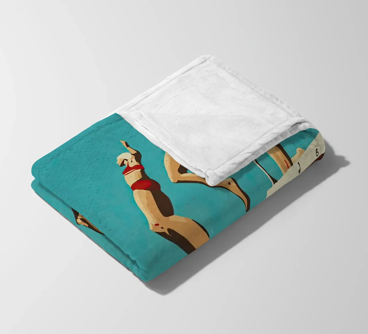 Sequential dive fleece blanket by medineprint