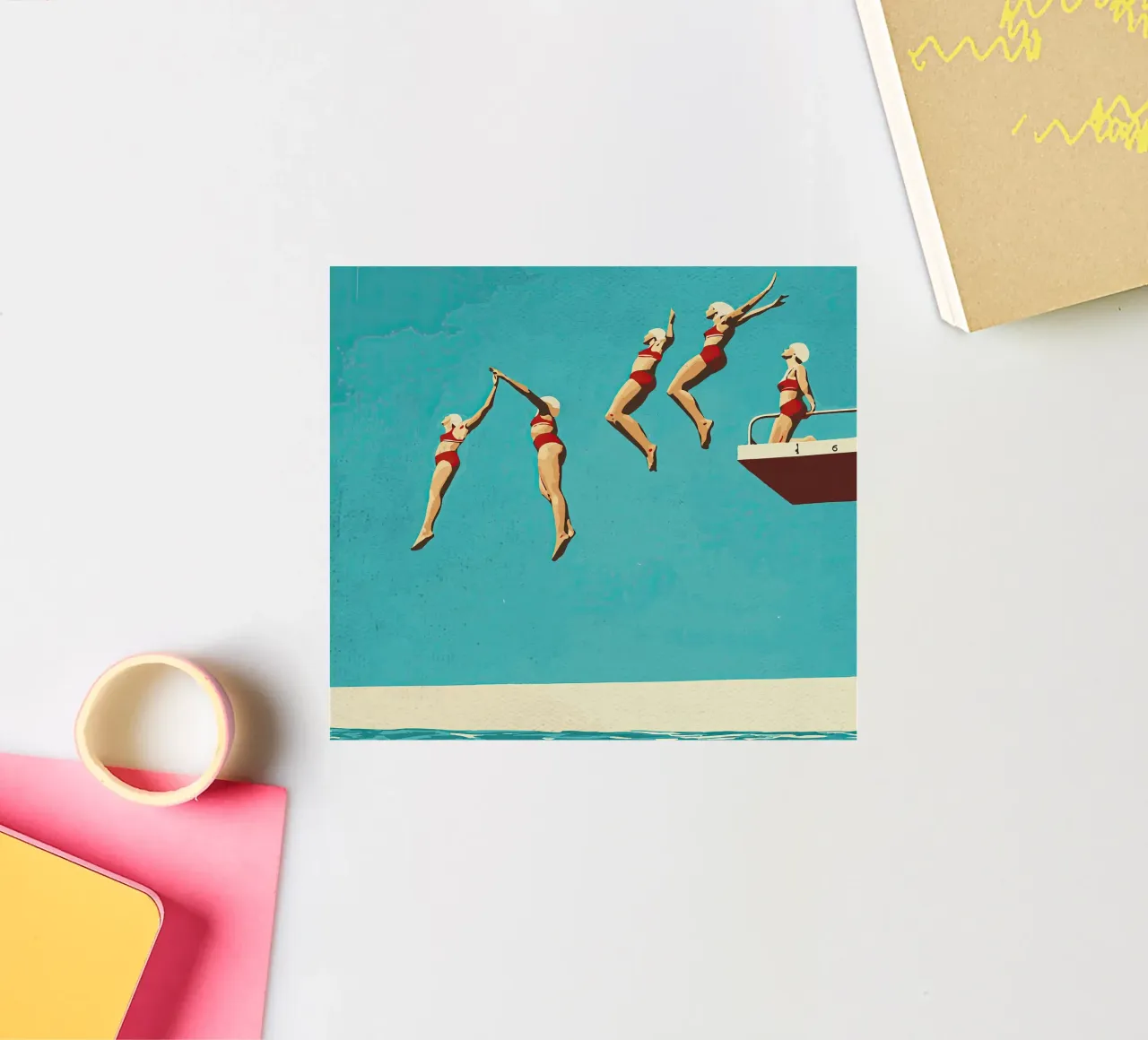 Sequential dive sticker by medineprint