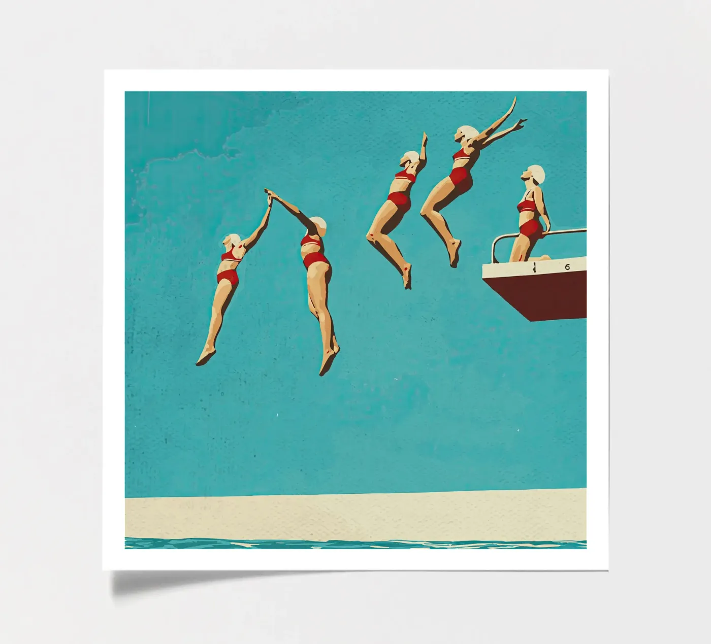 Sequential dive planche autocollant de medineprint