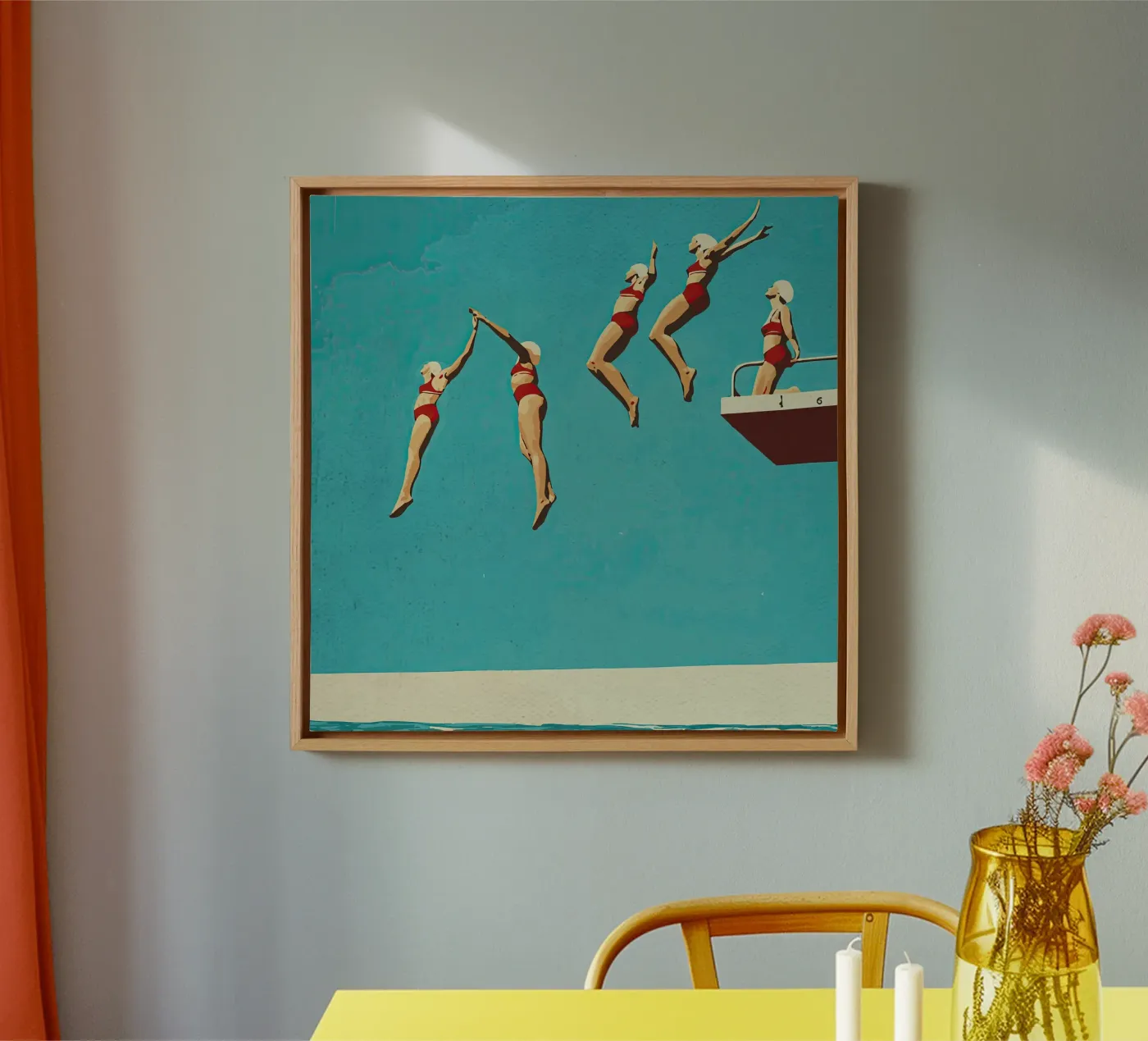 Sequential dive Leinwand von medineprint