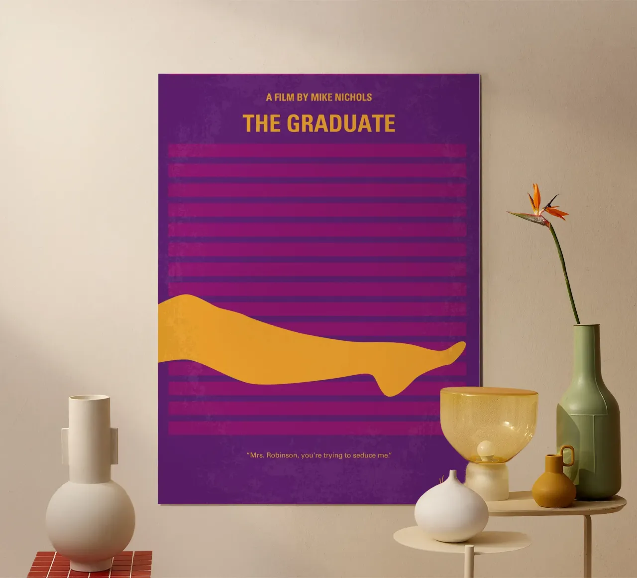 No135 My THE GRADUATE minimal movie poster poster con telaio in plastica da Chungkong