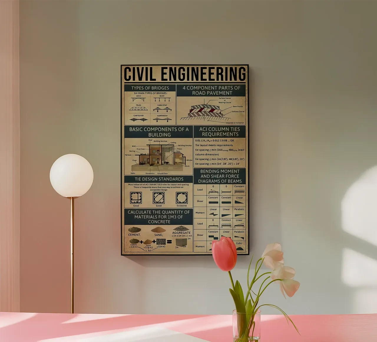 Civil Engineering Knowledge Acryl-Glas von Maritiknowled