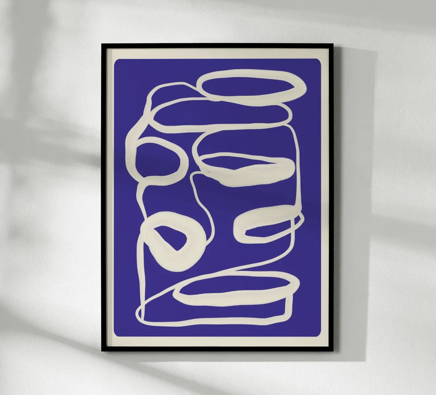 Abstract Lines Blue Background poster by ThingDesign