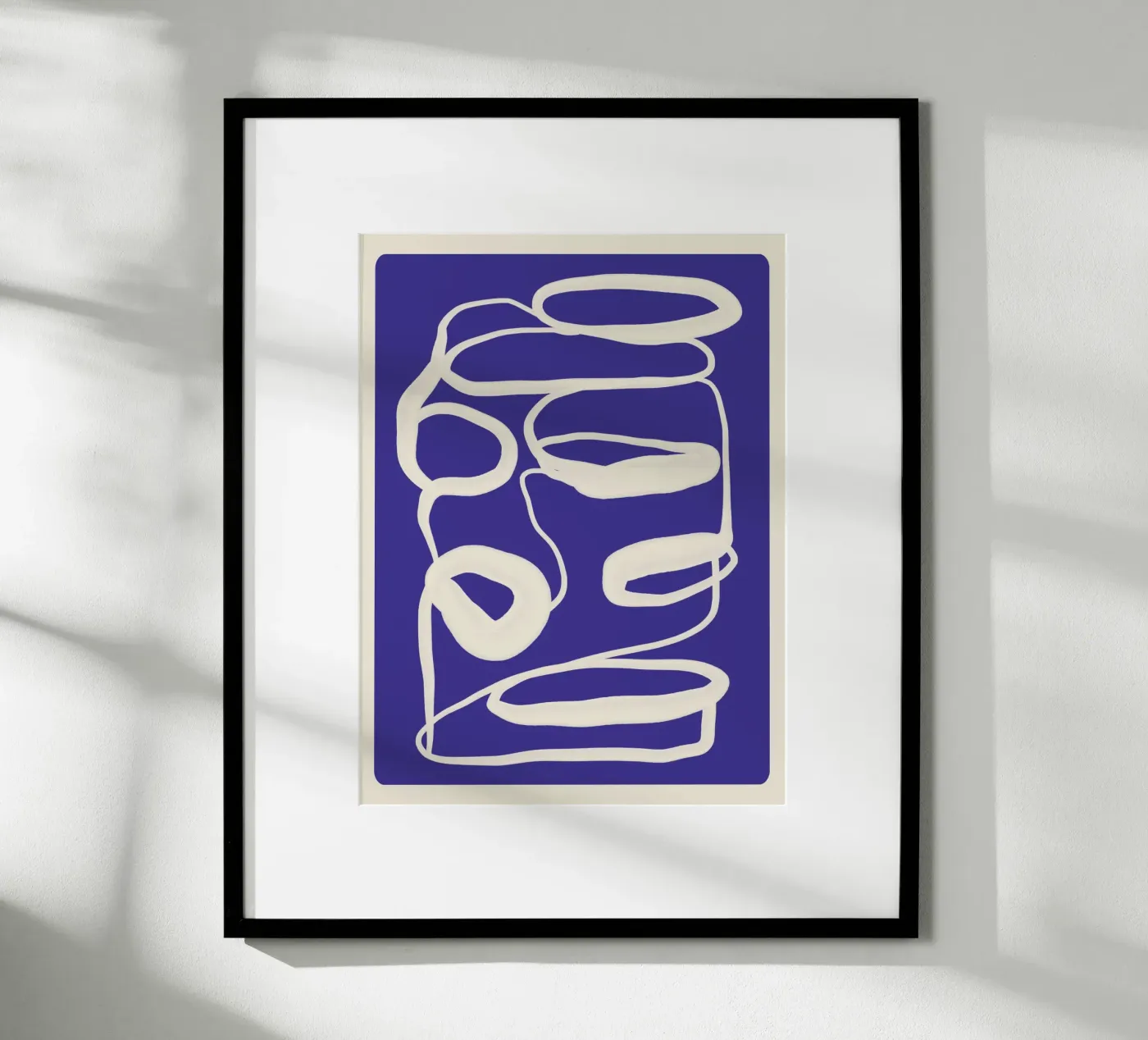 Abstract Lines Blue Background poster by ThingDesign