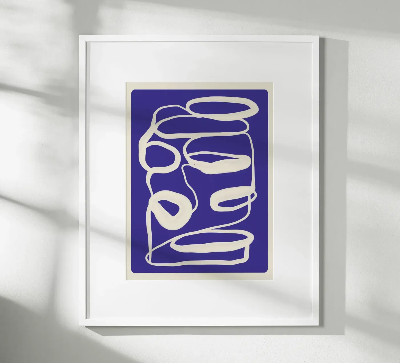Abstract Lines Blue Background poster by ThingDesign