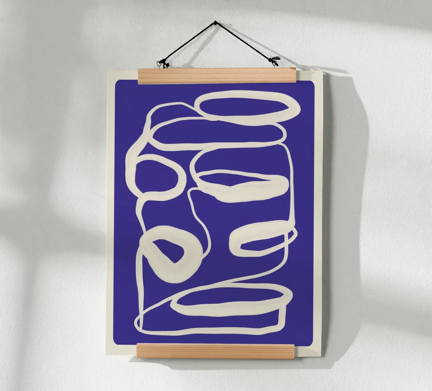 Abstract Lines Blue Background poster by ThingDesign