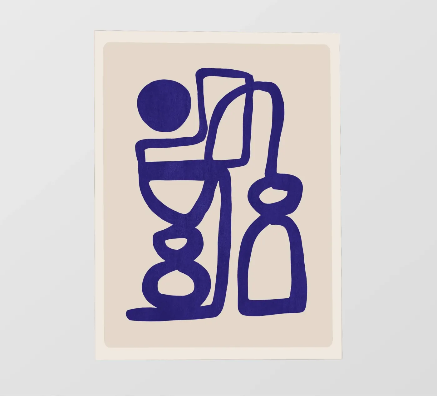 Abstracte blauwe vormen fotobehang van ThingDesign