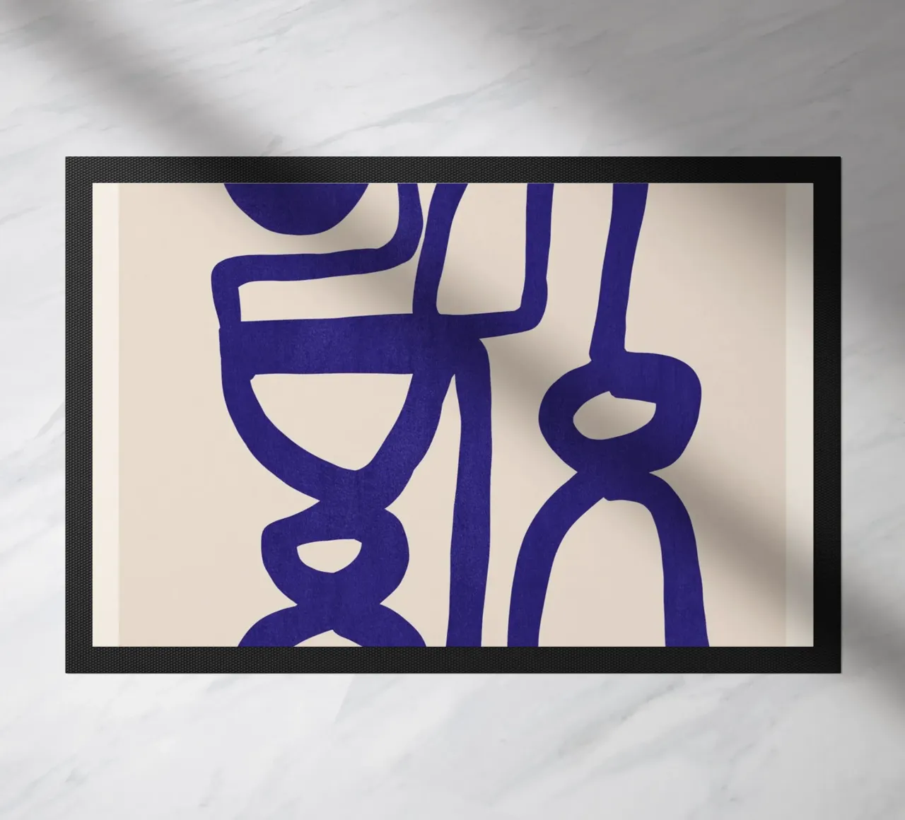 Abstract Blue Forms doormat by ThingDesign