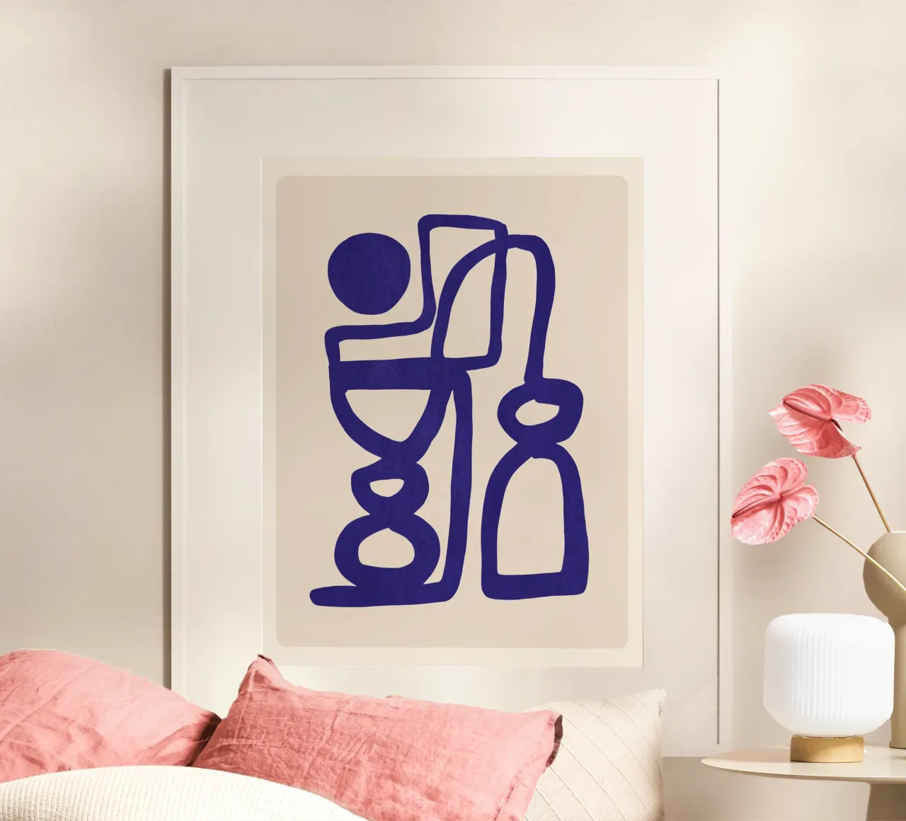 Abstract Blue Forms poster by ThingDesign