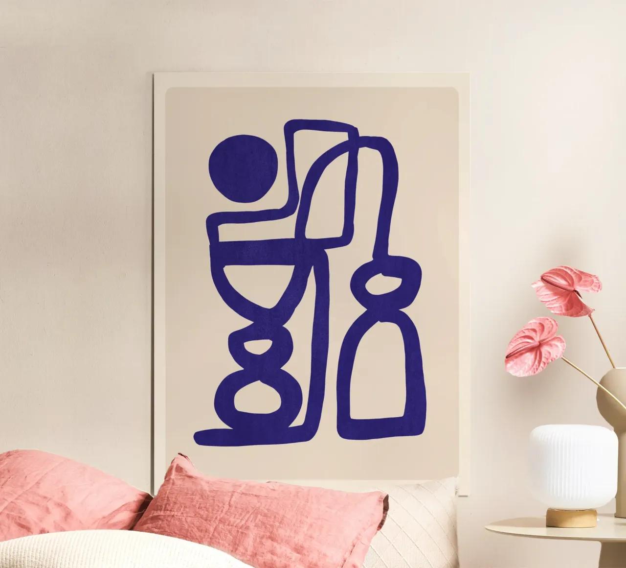 Abstract Blue Forms poster by ThingDesign