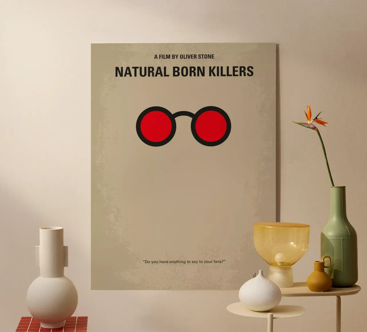 No139 My Natural Born Killers minimal movie poster plexiglas de Chungkong