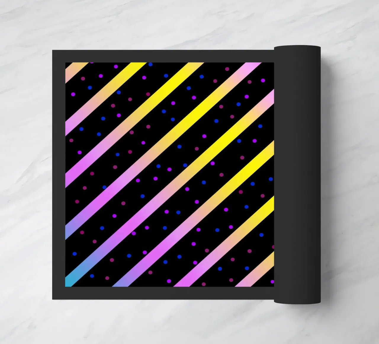 Abstract pattern with diagonal stripes doormat by Atteloi Art