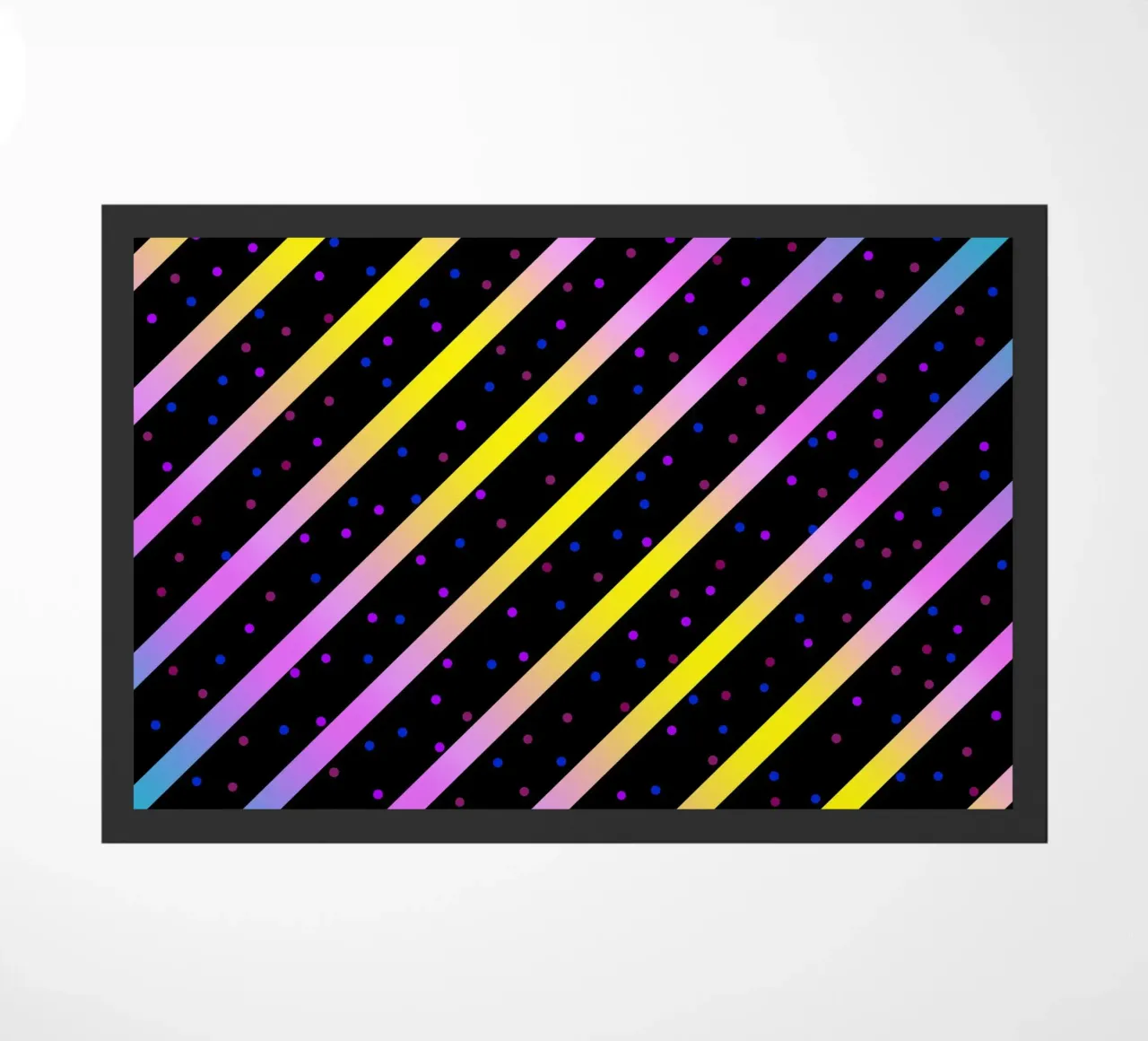 Abstract pattern with diagonal stripes doormat by Atteloi Art