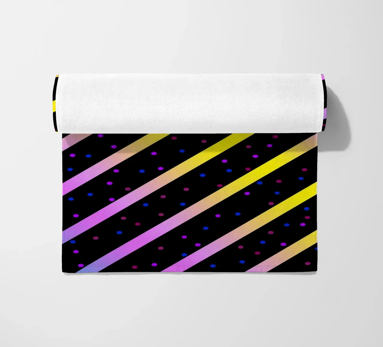 Motivo astratto con strisce diagonali telo mare da Atteloi Art