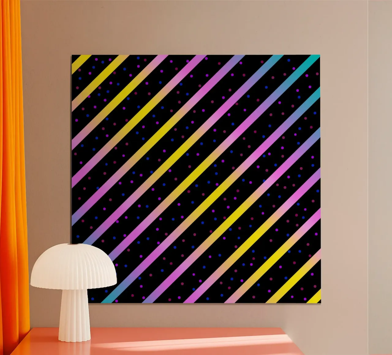 Abstract pattern with diagonal stripes poster by Atteloi Art