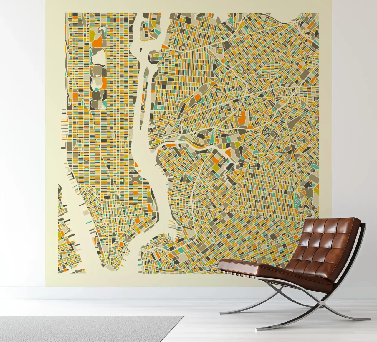 New York Map photo wallpaper by Jazzberry Blue