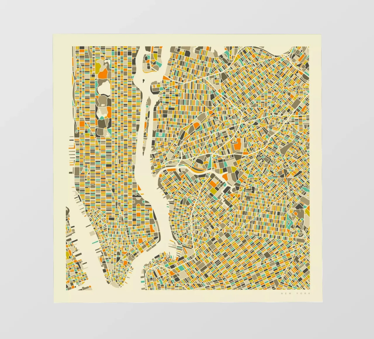 New York Map photo wallpaper by Jazzberry Blue