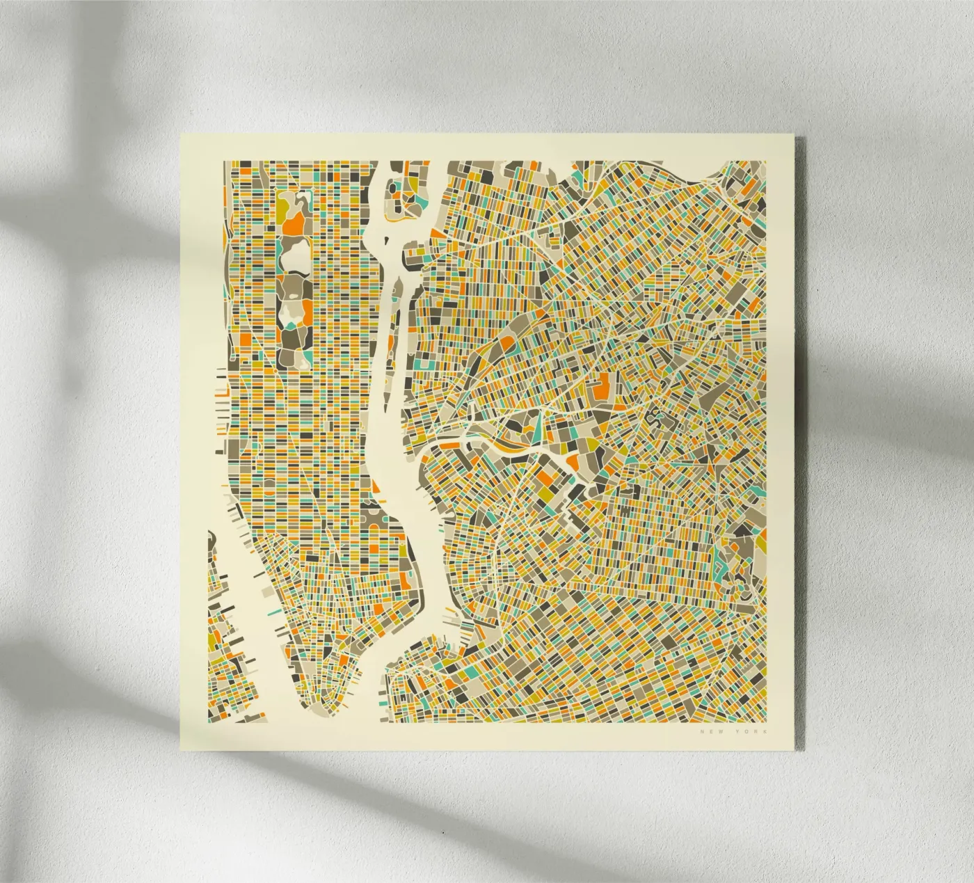 New York Map plexiglas de Jazzberry Blue