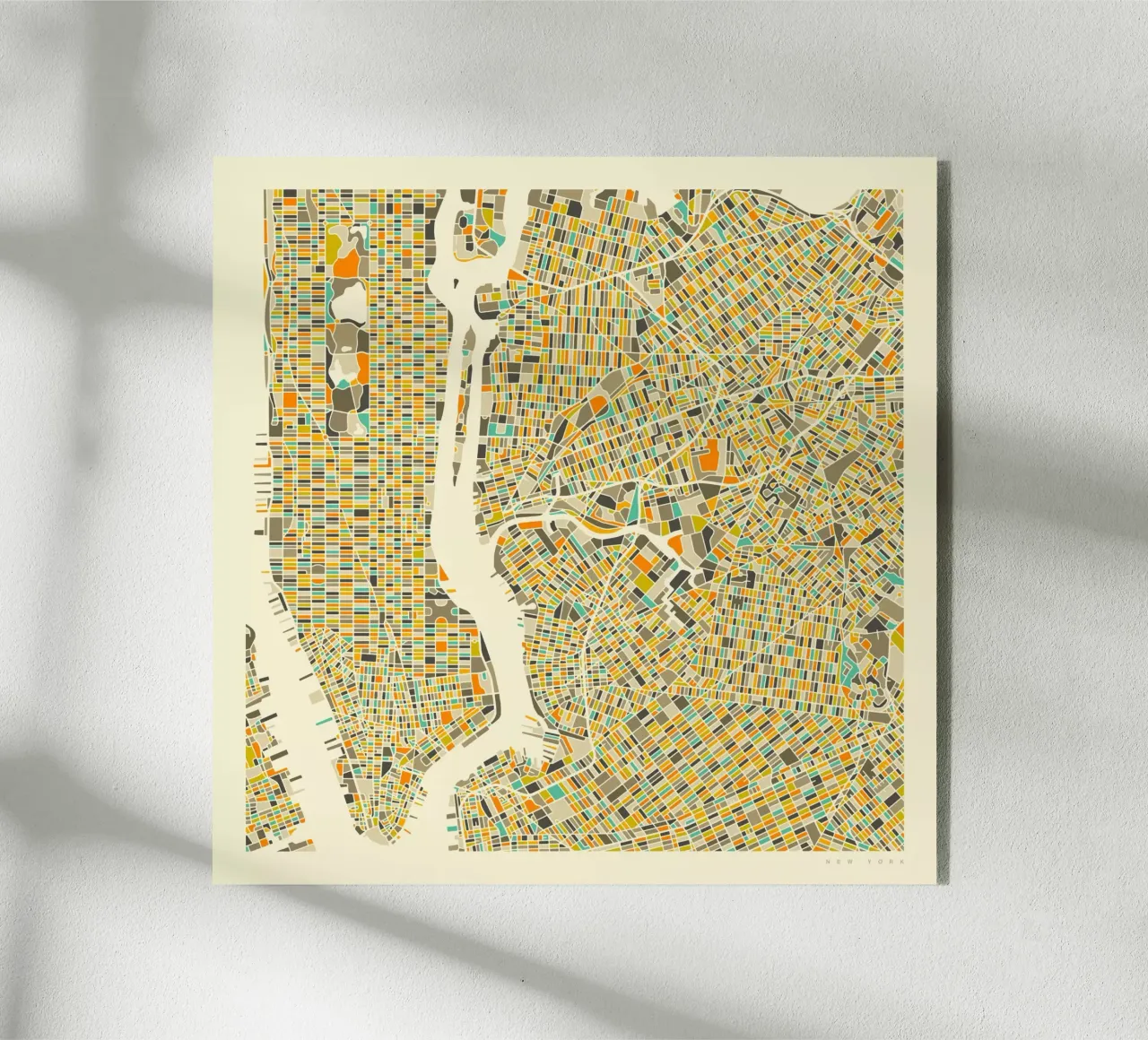 New York Map plexiglass da Jazzberry Blue