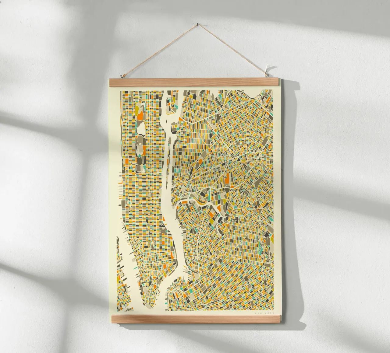 New York Map poster da Jazzberry Blue