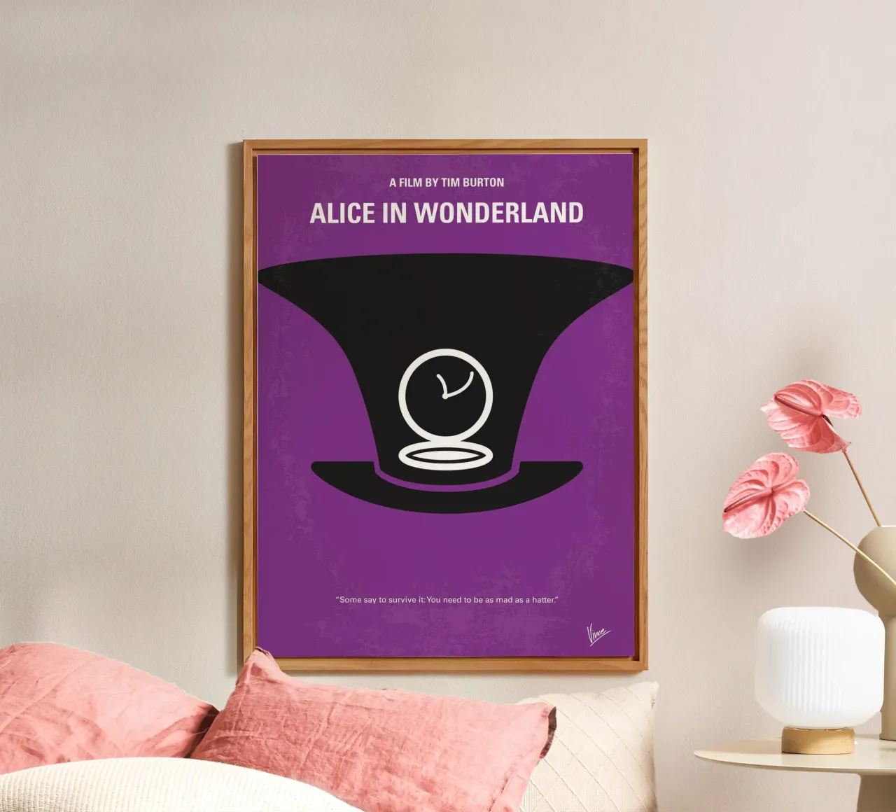 No140 My Alice in Wonderland minimal movie poster alluminio dibond da Chungkong