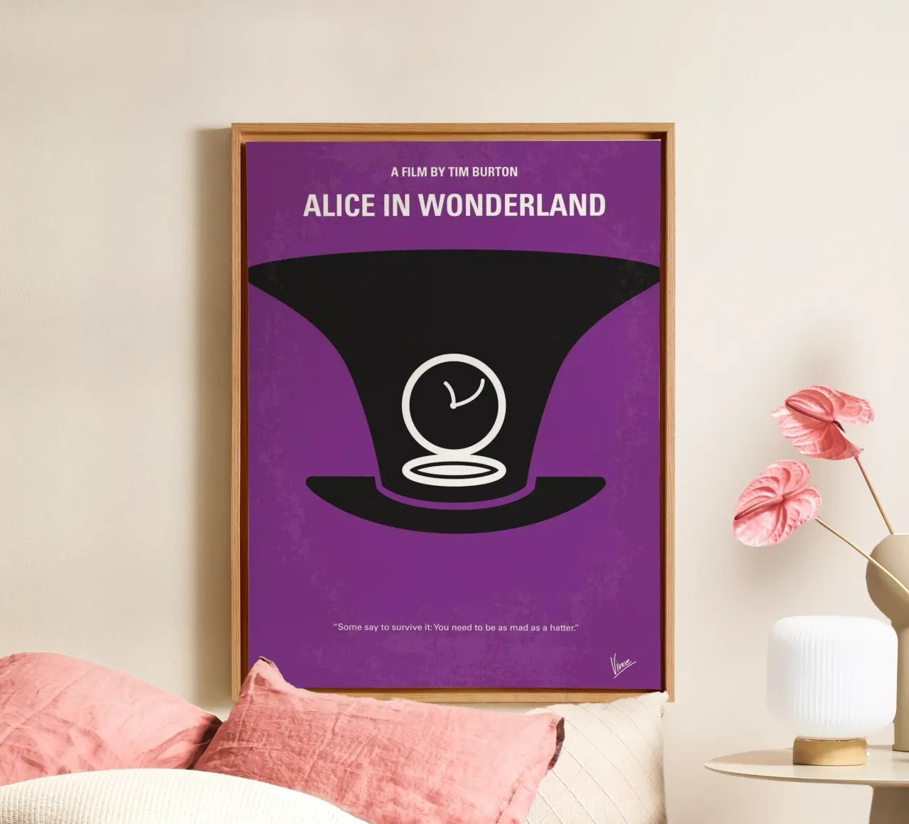 No140 My Alice in Wonderland minimal movie poster tela da Chungkong