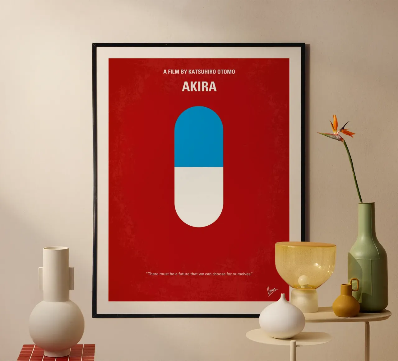 No144 My AKIRA minimal movie poster poster con telaio in alluminio da Chungkong